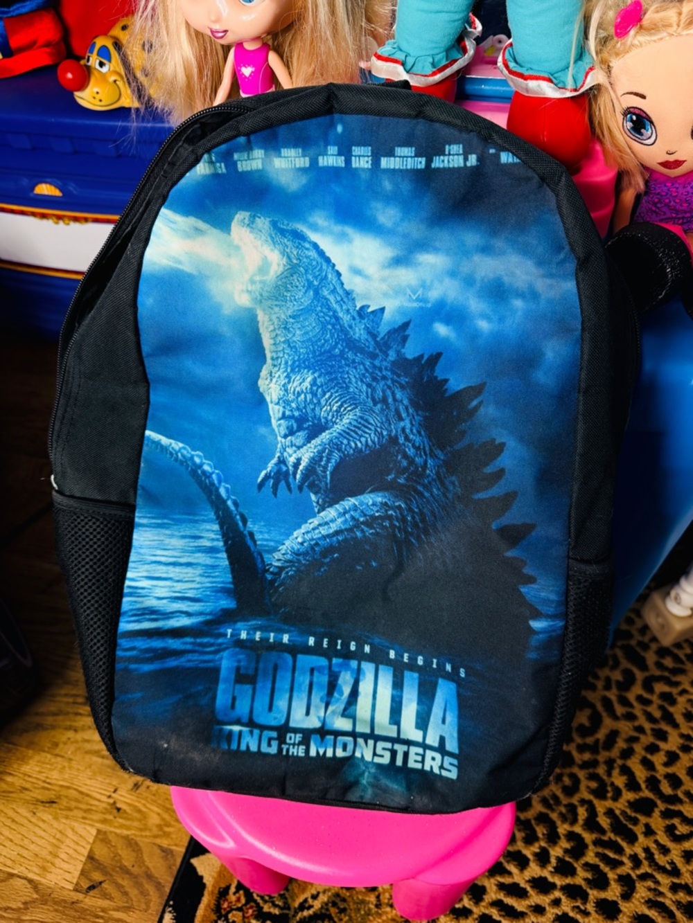 Godzilla Kids Backpack - Blue Graphic School Bag